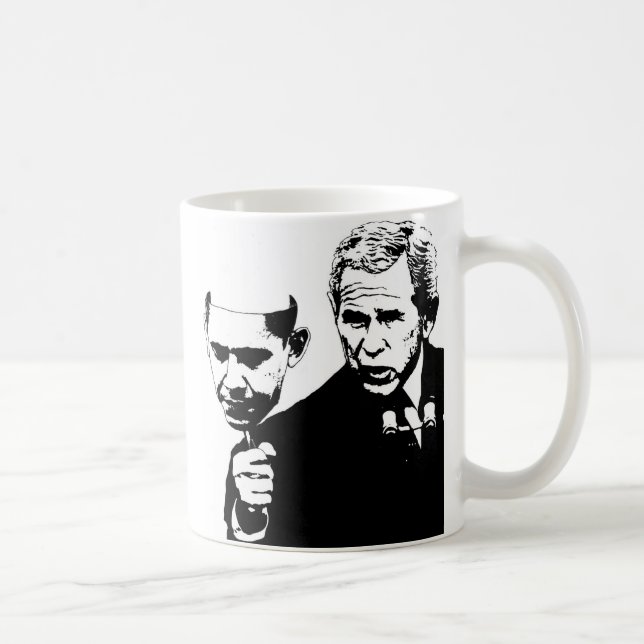 Caneca De Café arbusto com máscara de obama (Direita)