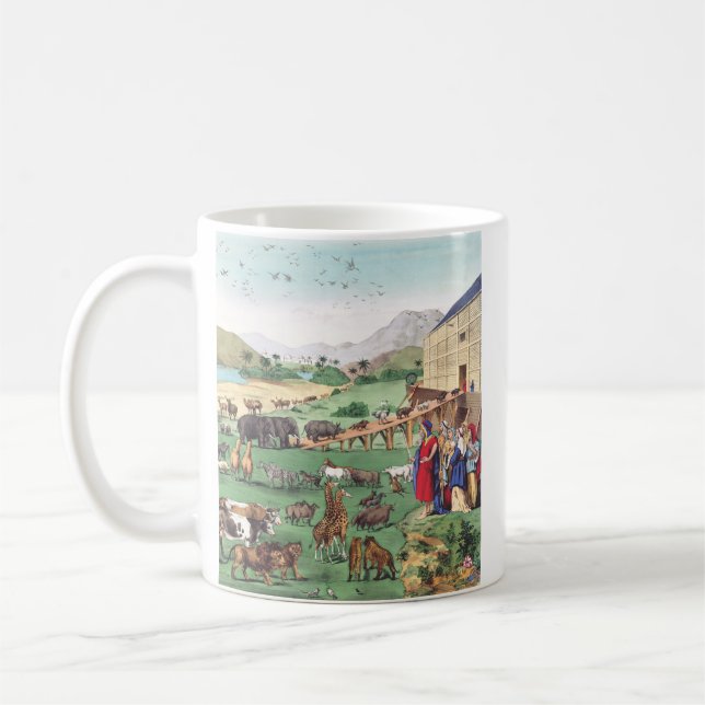 Caneca De Café Arca de Noé com animais (Esquerda)