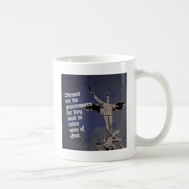 Caneca De Café Arcanjo de St Michael - deputado da estrela do (Direita)