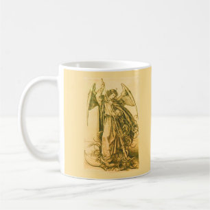 Caneca De Café Archangel Michael Slaying Devil Vintage Dourado