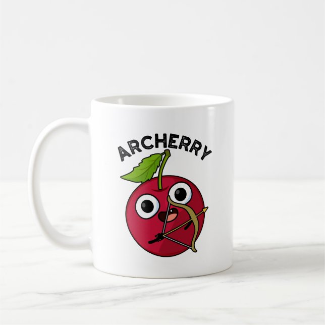 Caneca De Café Archerry Funny Fruta Archery Pun (Esquerda)