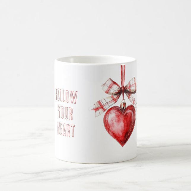Caneca De Café Arco Coração Branco Vermelho (Centro)