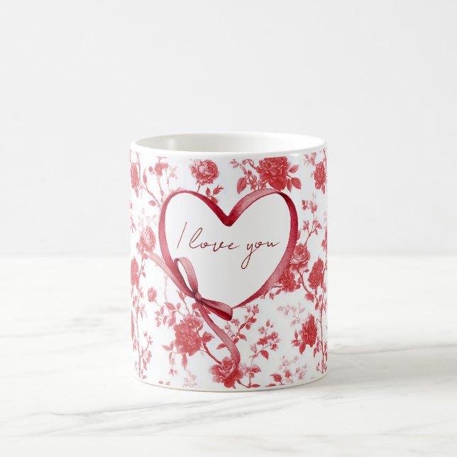 Caneca De Café Arco de Amor de Coração Vermelho (Centro)