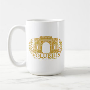 Caneca De Café Arco de Caracalla de Volubilis Emblema Dourado Rom