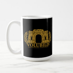 Caneca De Café Arco de Caracalla de Volubilis Emblema Dourado Rom