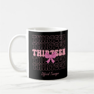 Caneca De Café arco de coquete rosa de 13 anos Adolescente oficia