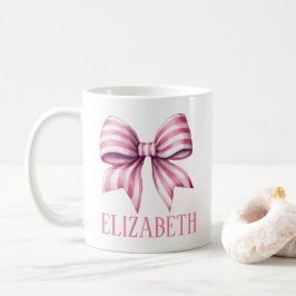 Caneca De Café Arco de cor branca e rosa costeiro personalizado