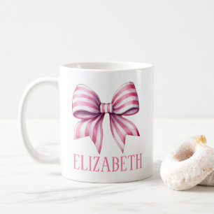 Caneca De Café Arco de cor branca e rosa costeiro personalizado