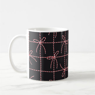 Caneca De Café Arco de Cordas Vermelhas Brancas, Fita de Cor do V