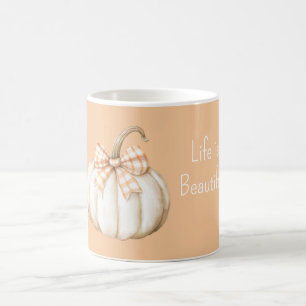 Caneca De Café Arco de Creme de Laranja Pêssego Abóbora Branca