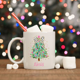 Caneca De Café Arco de Férias de Férias de Árvore de Natal Coquet