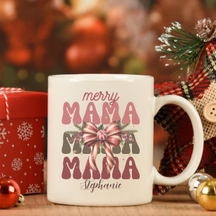 Caneca De Café arco de Natal da mãe personalizada