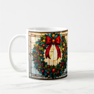 Caneca De Café Arco de Natal em Estilo de Vitral