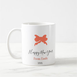 Caneca De Café Arco de terracota feliz ano novo nome ano boho ret
