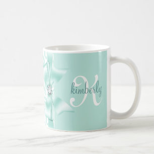 Caneca De Café Arco elegante do leopardo & feminino personalizado