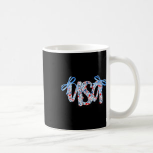 Caneca De Café Arco Floral Dos Eua Bandeira 4 De Julho Girly Pat
