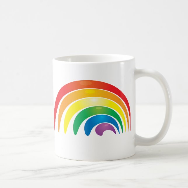 Caneca De Café Arco-íris à moda (Direita)