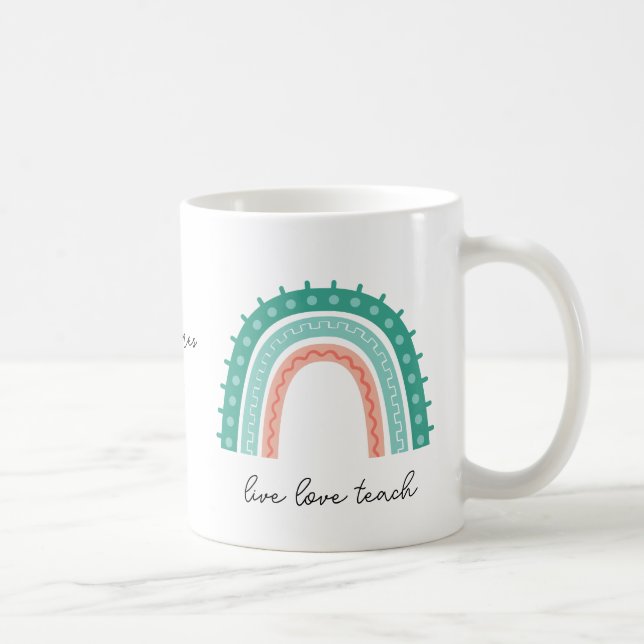 Caneca De Café arco-íris adicione sua própria caixinha (Direita)
