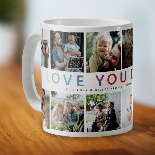 Caneca De Café Arco-Íris 'AME VOCÊ PAI' Fotografia Colagem Keepsa