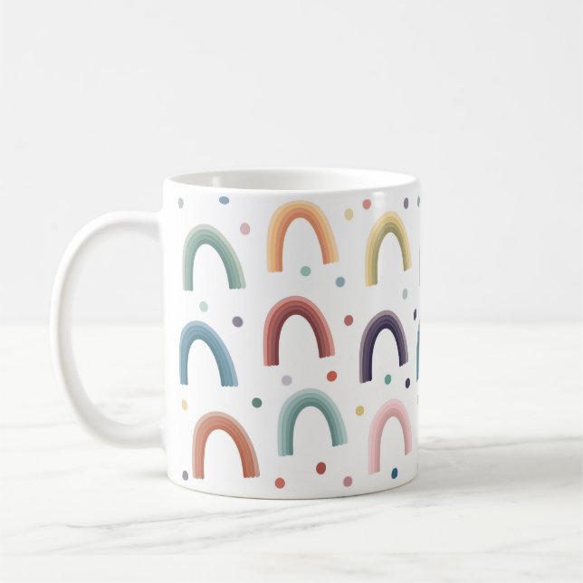 Caneca De Café Arco-íris Boho (Esquerda)