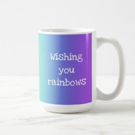 Caneca De Café Arco-Íris Brilhante "Desejando-Te O Arco-Íris" Mug