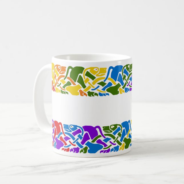 Caneca De Café Arco-Íris Céltico Hounds (Frente Esquerda)