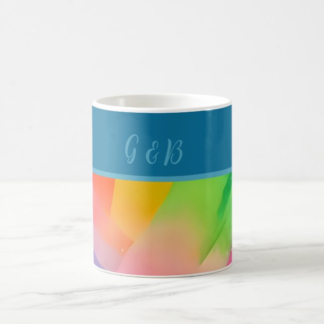 Caneca De Café arco-íris colorido lgbtq (Centro)