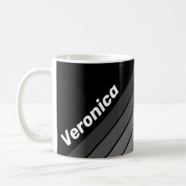 Caneca De Café Arco-íris com Gradiente Escuro e Nome