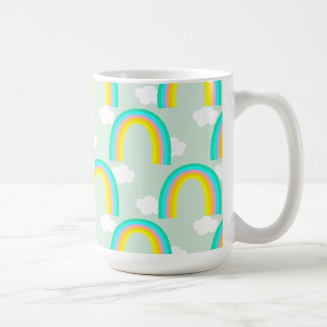 Caneca De Café Arco-íris com Nuvem Azul (Direita)