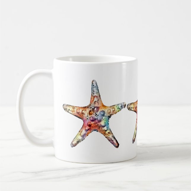 Caneca De Café Arco-íris da estrela do mar (Esquerda)