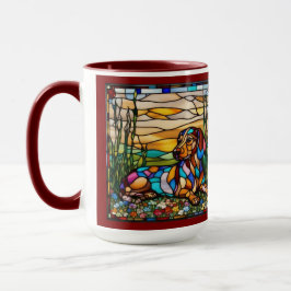 Caneca de Café Arco-Íris Dachshund Fofa