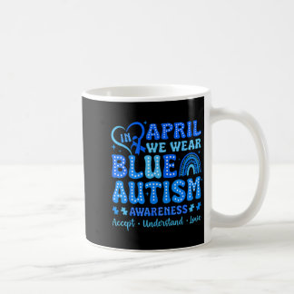 Caneca De Café Arco-íris de Conscientização do Autismo em Abril U