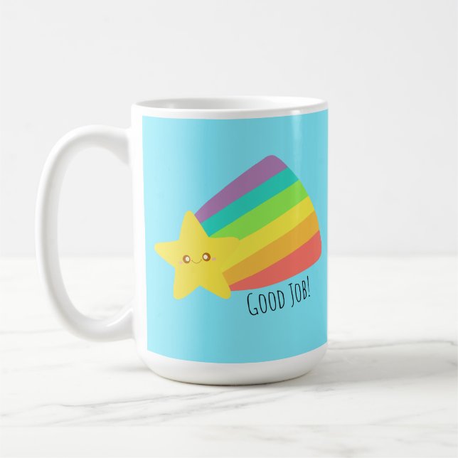 Caneca De Café Arco-Íris de Estrelas Bonito (Esquerda)