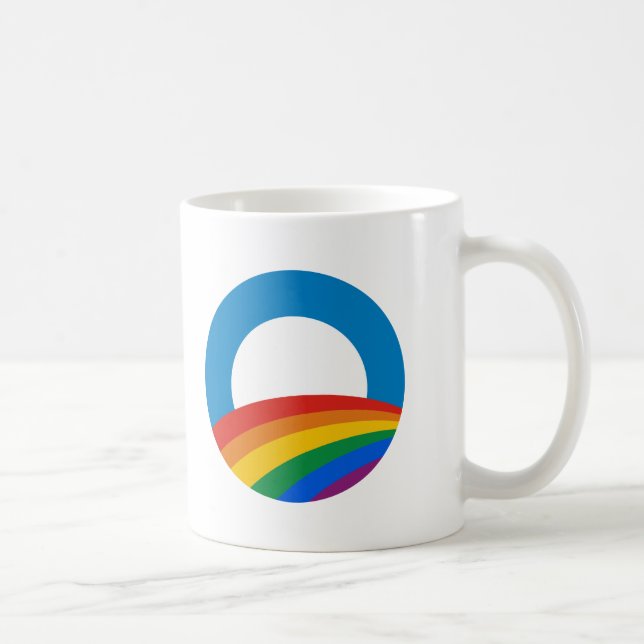 Caneca De Café Arco-íris de Obama (Direita)
