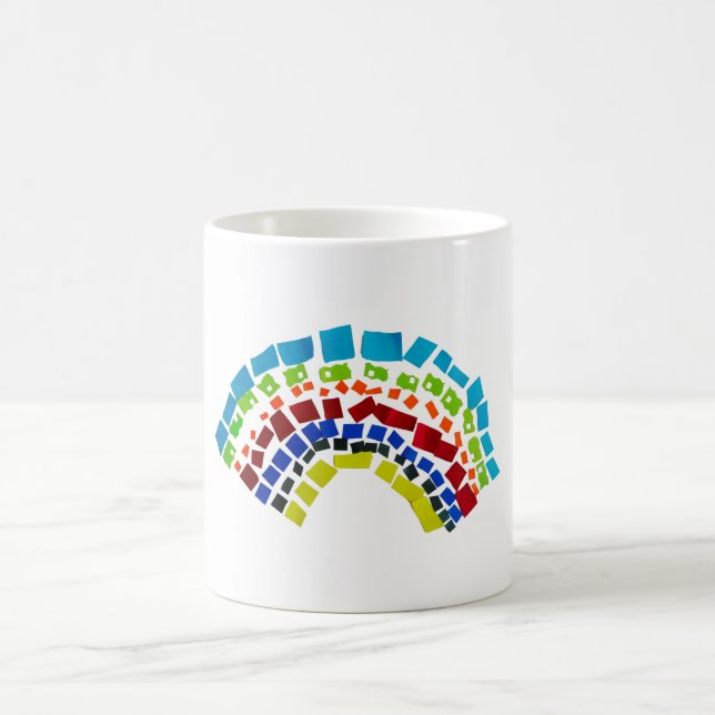 Caneca De Café Arco-íris de papel (Centro)