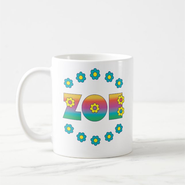 Caneca De Café Arco-íris de Zoe Flores (Esquerda)