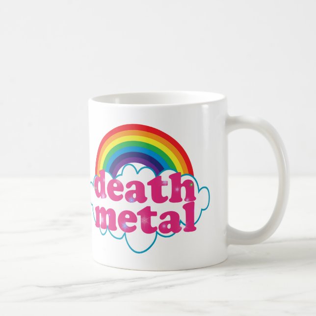 Caneca De Café Arco-íris do metal da morte! (Direita)
