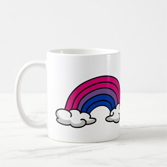 Caneca De Café Arco-íris do Orgulho Bissexual (Esquerda)