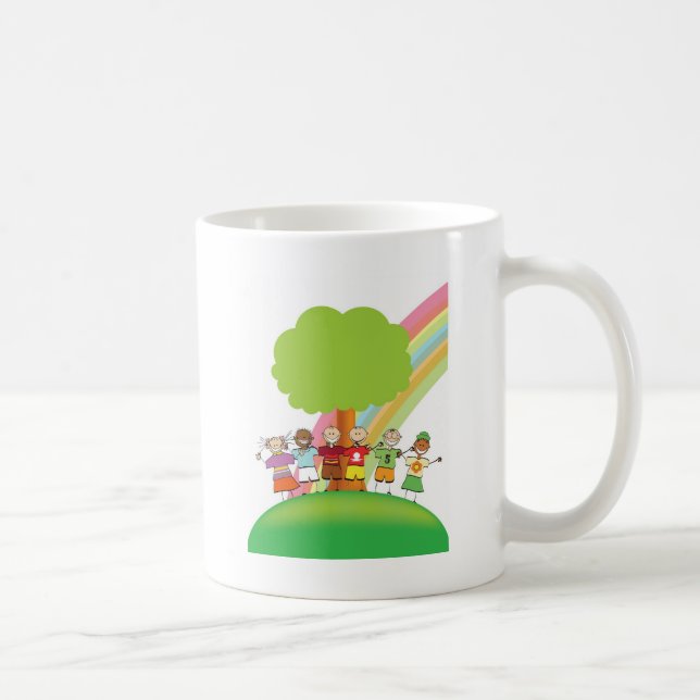 Caneca De Café Arco-íris dos miúdos (Direita)