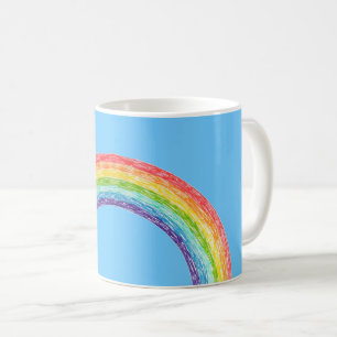 Caneca De Café Arco-íris e céu azul