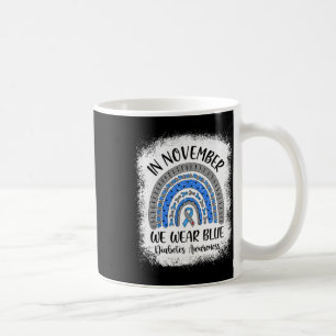 Caneca De Café Arco-Íris Em Novembro Nós Vestimos Awarenes Azul D