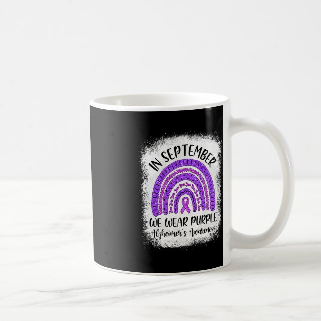 Caneca De Café Arco-Íris em setembro Vestimos a Aw do Alzheimer R (Direita)