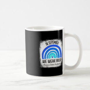 Caneca De Café Arco-Íris Em Setembro Vestimos Alopecia Azul Areat