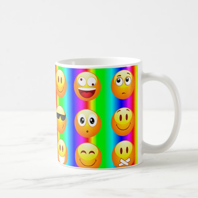 Caneca De Café arco-íris emoji (Direita)