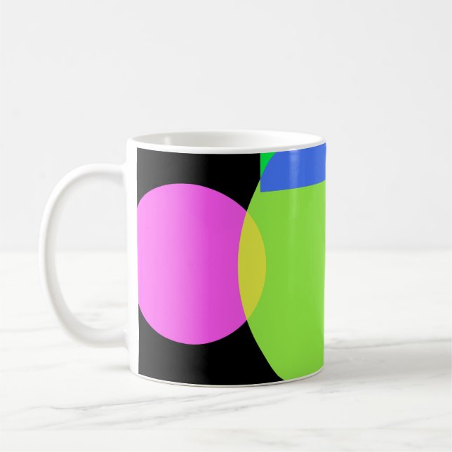 Caneca De Café Arco-íris geométrico (Esquerda)