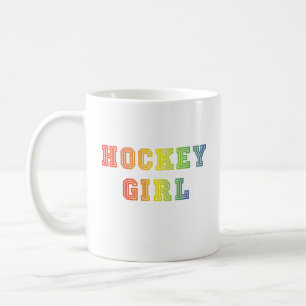 Caneca De Café Arco-Íris Hockey Girl