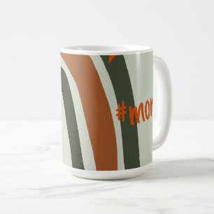 Caneca De Café Arco-Íris Laranja Verde-Boêmico Personalizado #mãe