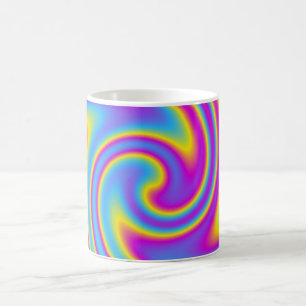 Caneca De Café arco-íris ondulado