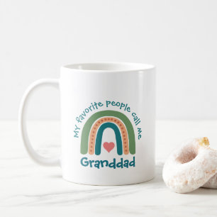 Caneca De Café Arco-íris Para o Vovô Das Crianças