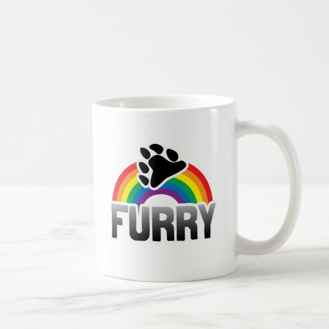CANECA DE CAFÉ ARCO-ÍRIS PELUDO (Direita)